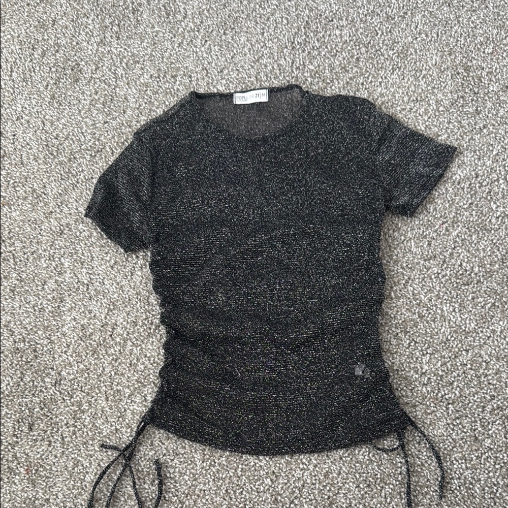 Chic Black Short Sleeve Top